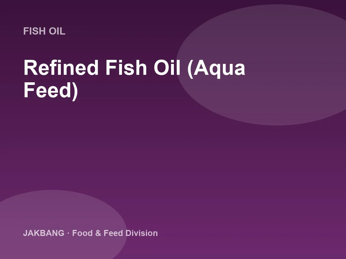 Refined Fish Oil (Aqua Feed)